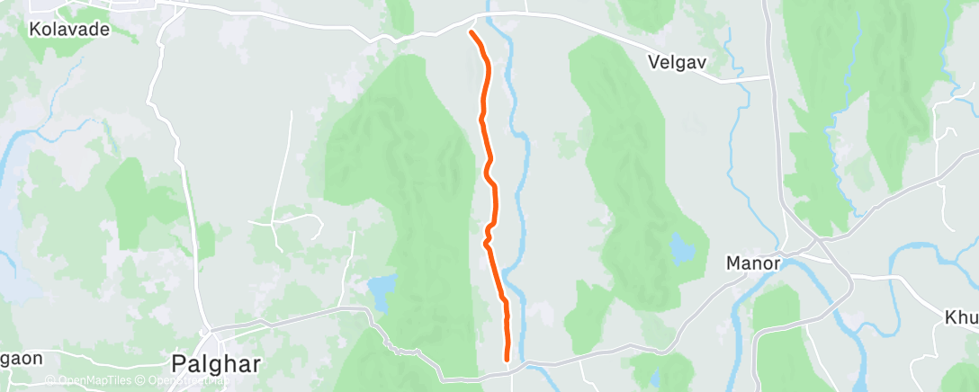 Map of the activity, Morning Run