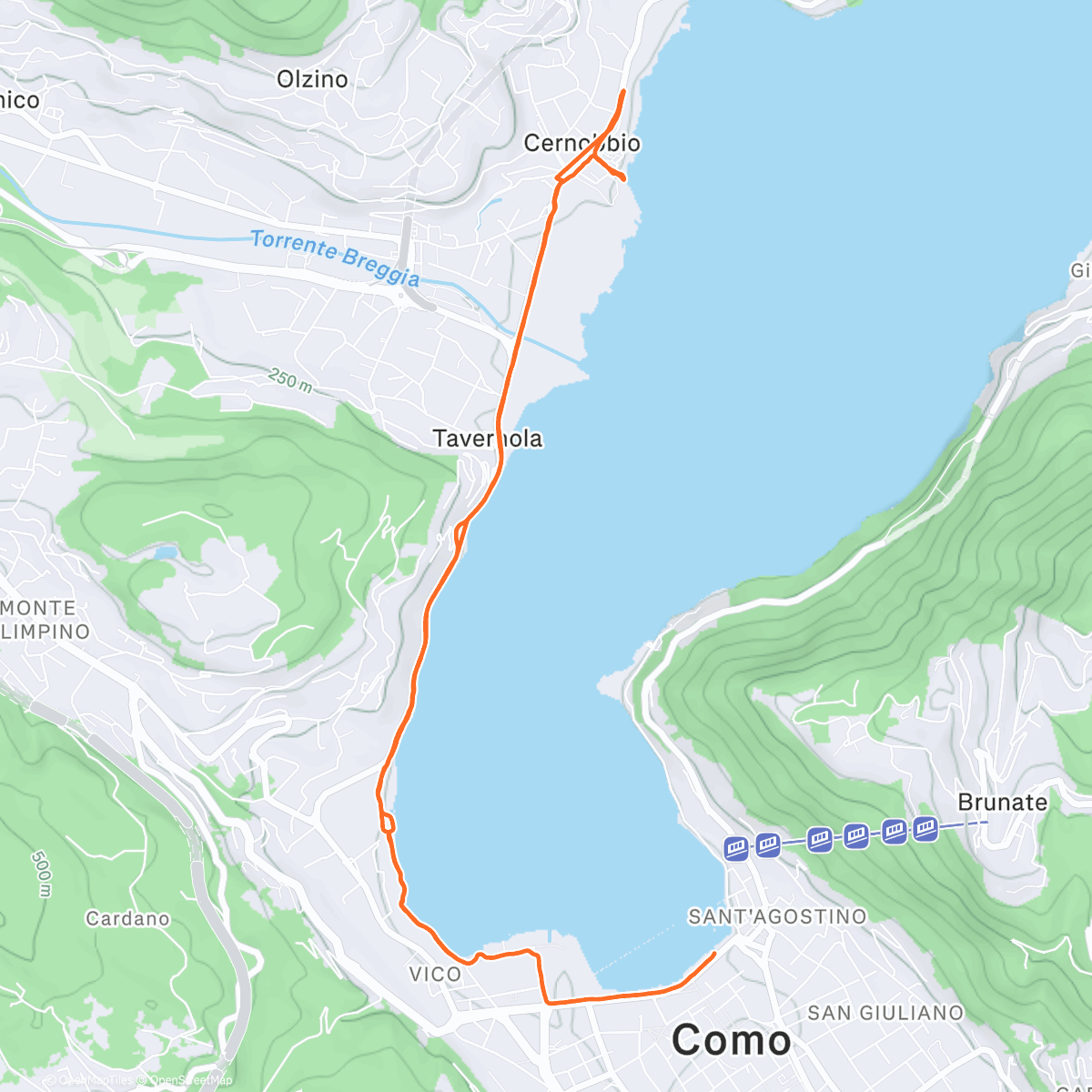 Map of the activity, Lunch Run