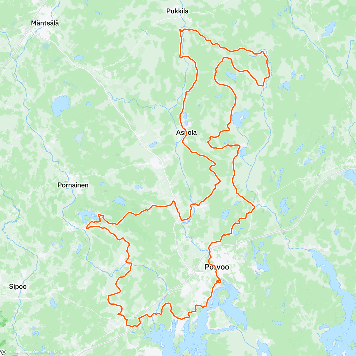 Map of the activity, Primavera BORGÅ
