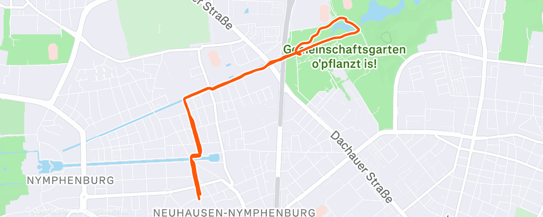 Map of the activity, Lauf am Nachmittag