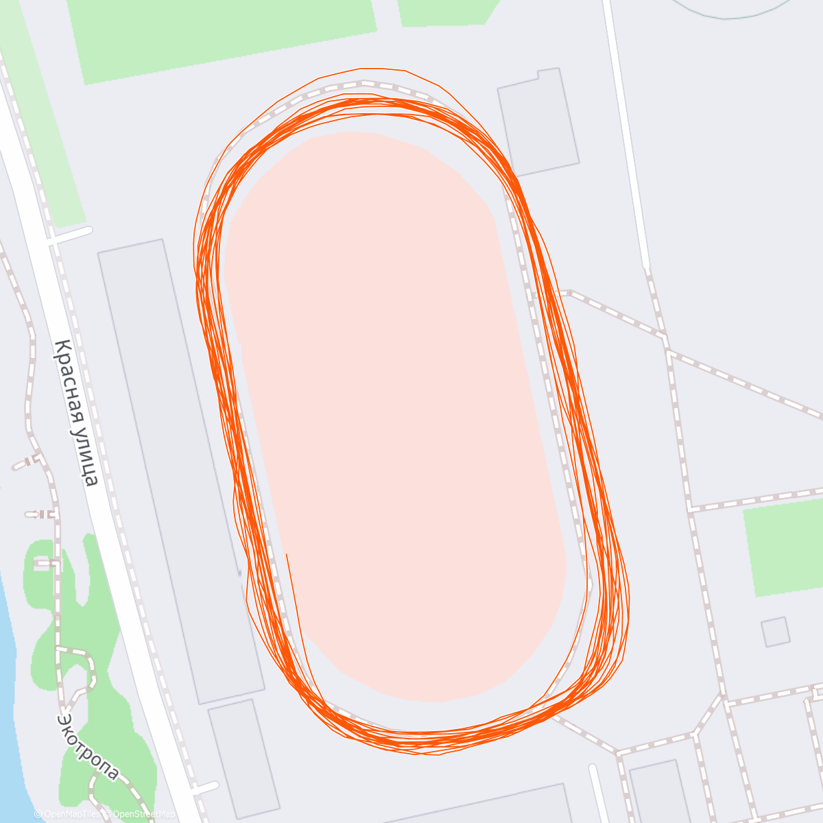 Карта физической активности (Беговые отрезки/шаг. Ижорец)