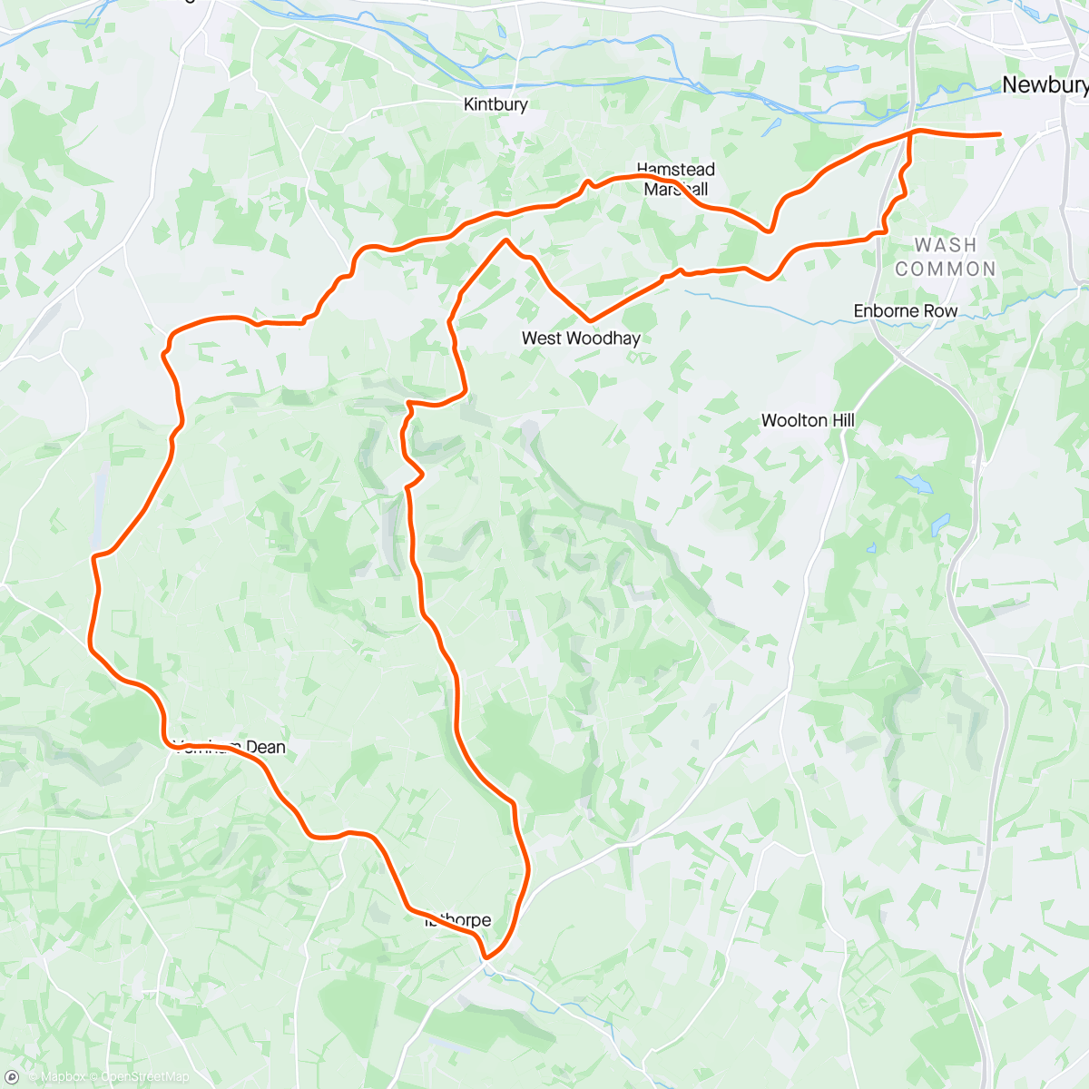 Map of the activity, 44/24: Birthday Ride