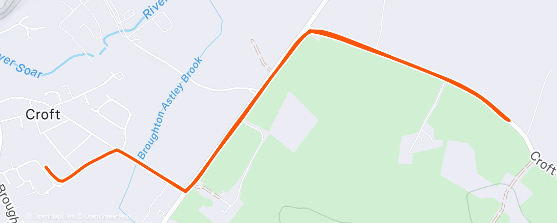 Map of the activity, Lunch Run