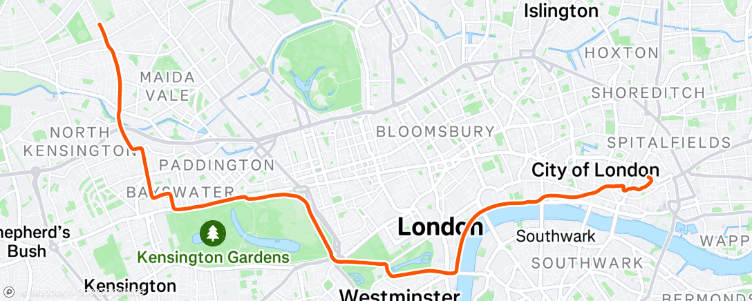 Map of the activity, Afternoon Ride