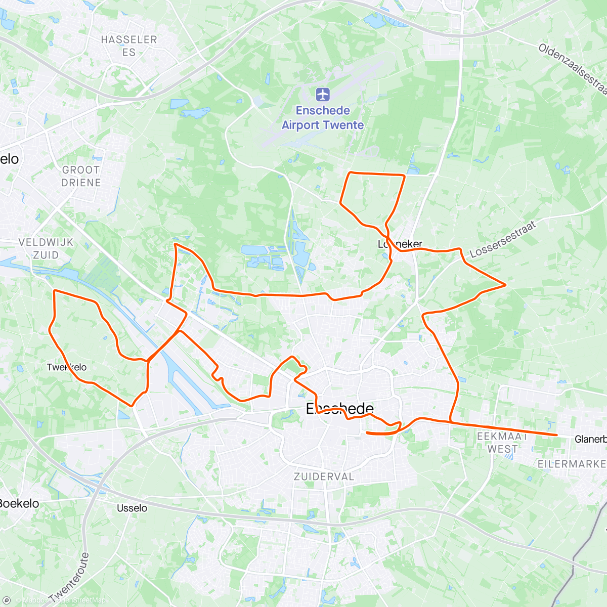 Mapa da atividade, Marathon Enschede
