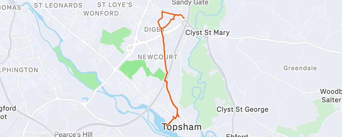 Map of the activity, Morning Run