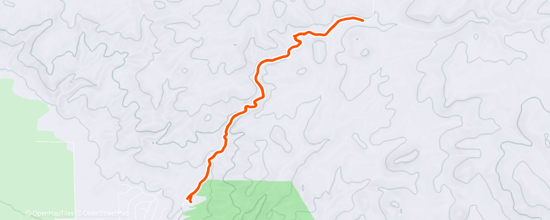 Map of the activity, 3 x 3-miles Uptempo (down, up, down) in there