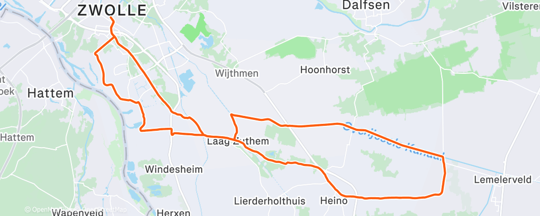 Map of the activity, Laatste ronde, lekker in de zon