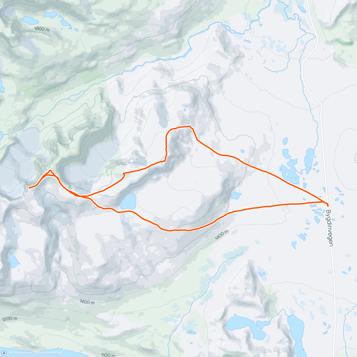 Map of the activity, Nydelig 5x2K-kos med Hege🥰. Ø.Rasletind 2006, Rasletinden 2105, Mugna 2159,   Munken 2105, Ø. Kalvehøgde 2178🌞❄️🌞❄️🌞❄️