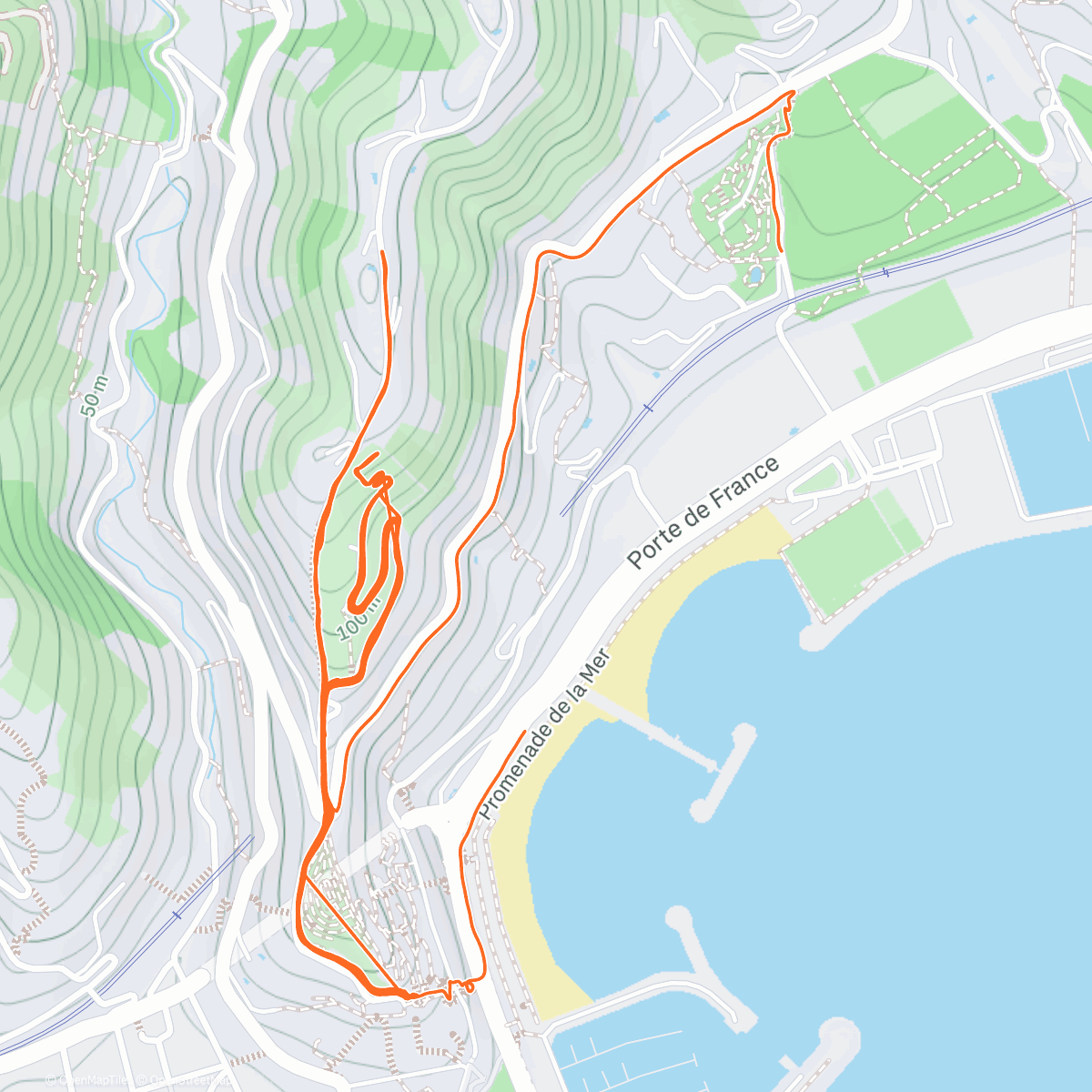 Карта физической активности (Menton Cimitir)