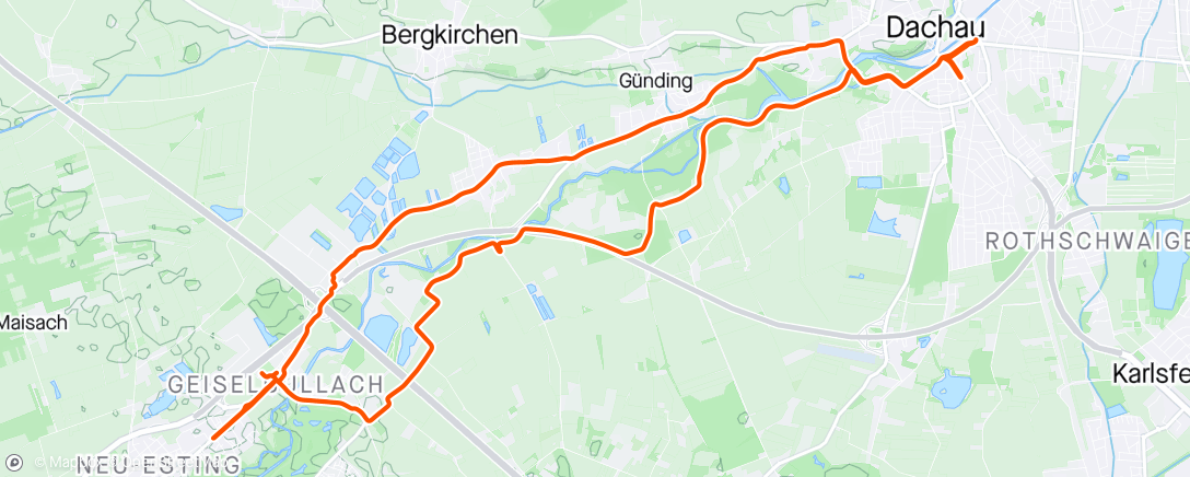 アクティビティ「Mittagsradfahrt」の地図