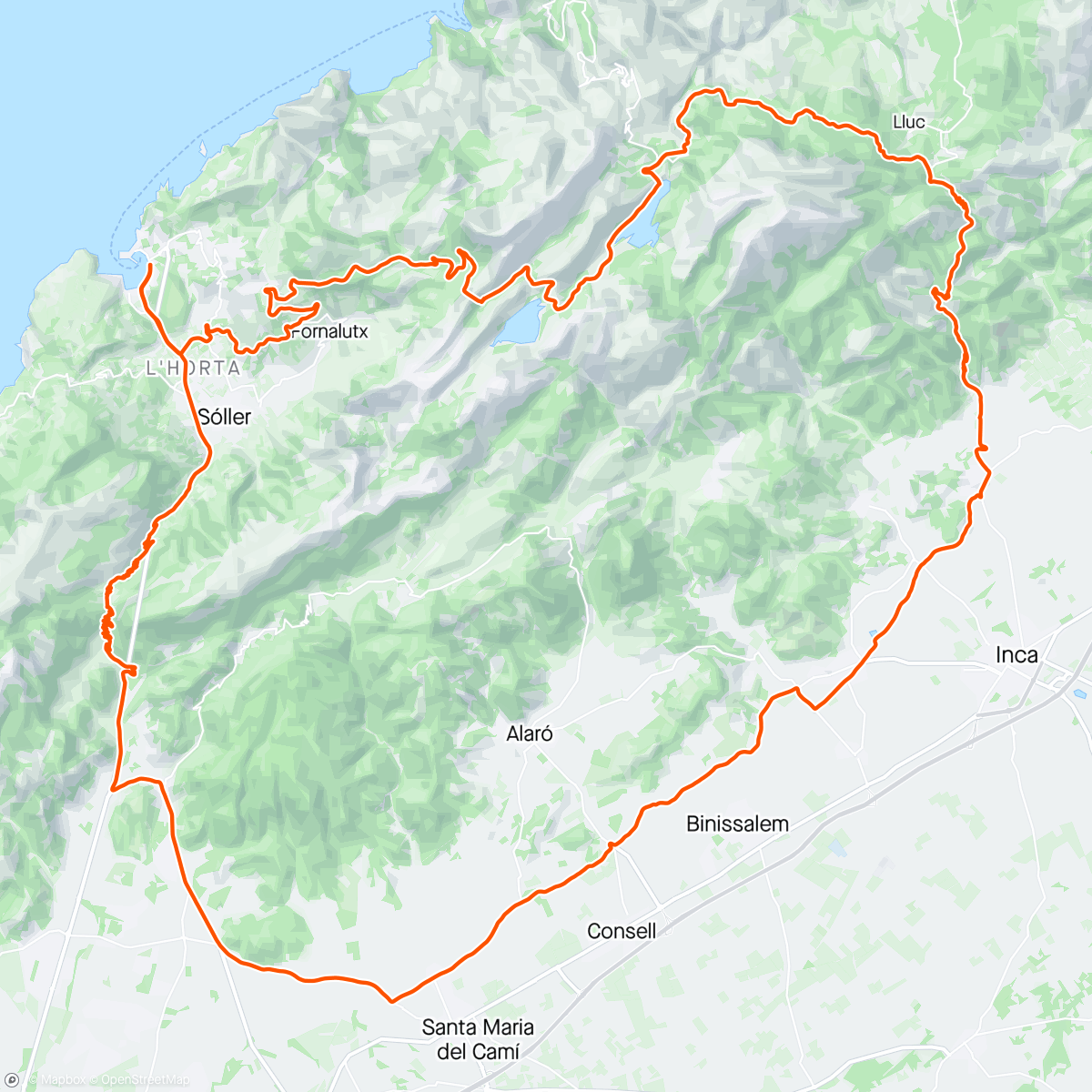 Map of the activity, Mallorca 24: day 2