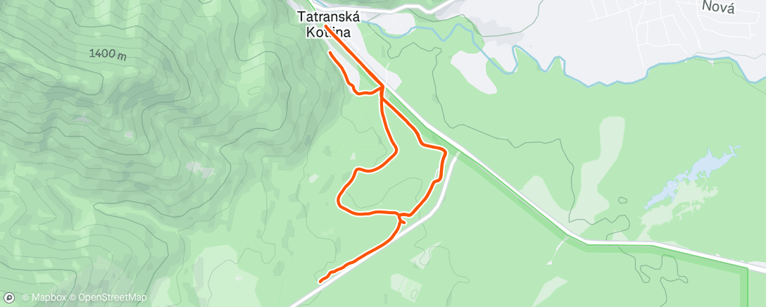 Map of the activity, Afternoon Trail Run