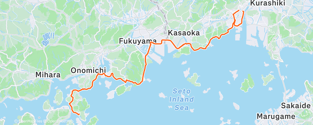 Map of the activity, 朝のライド