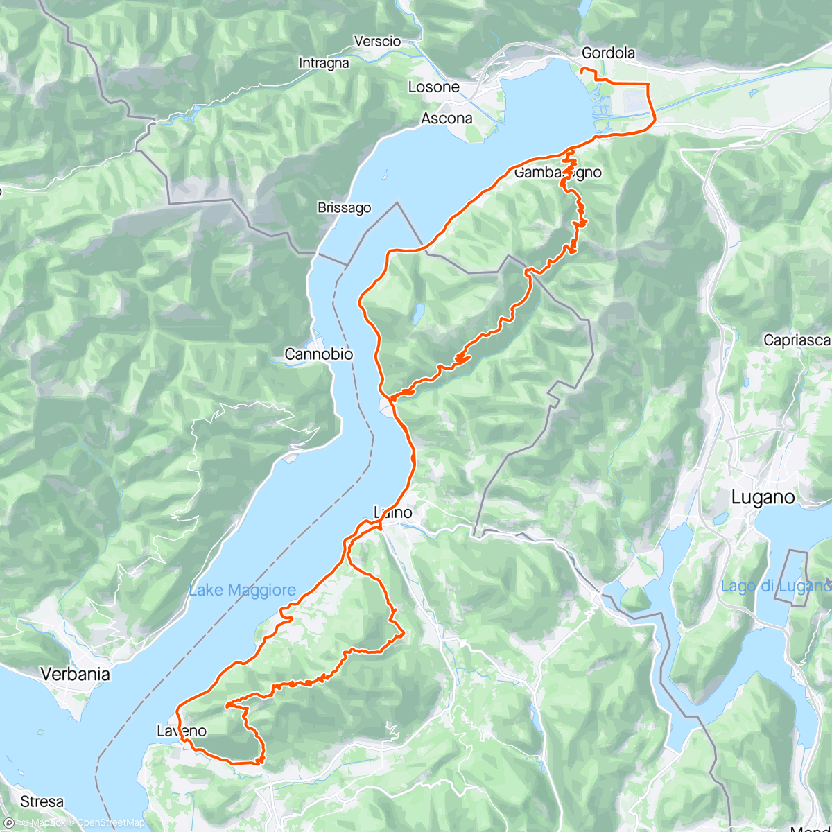 Map of the activity, schnittlis on tour