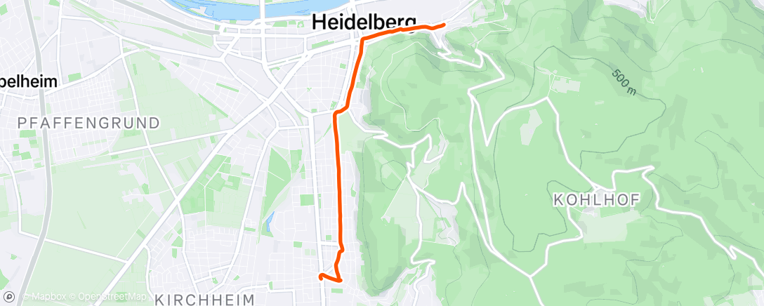 Map of the activity, Fahrt am Morgen