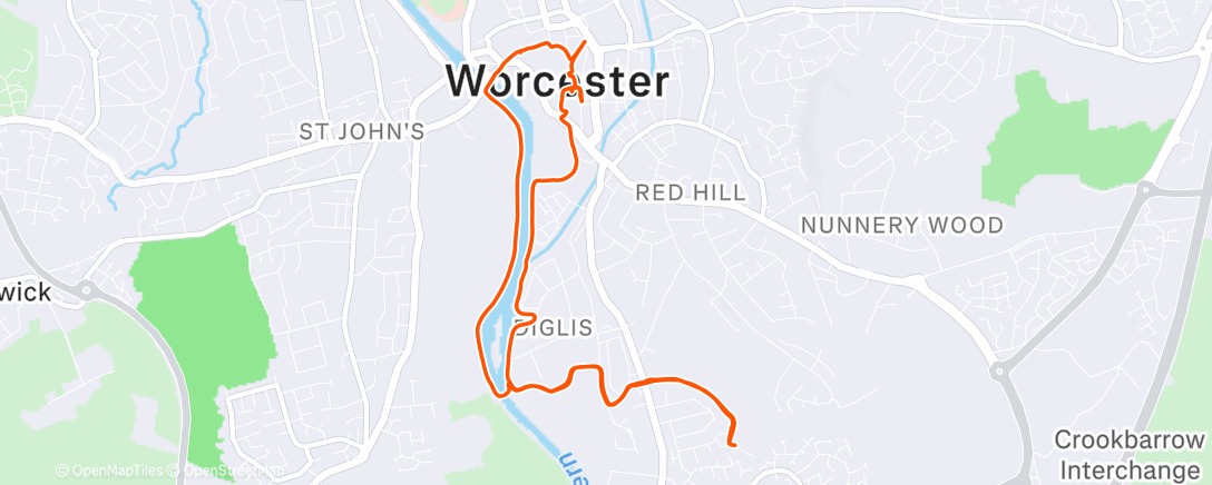 Map of the activity, Lunch Walk