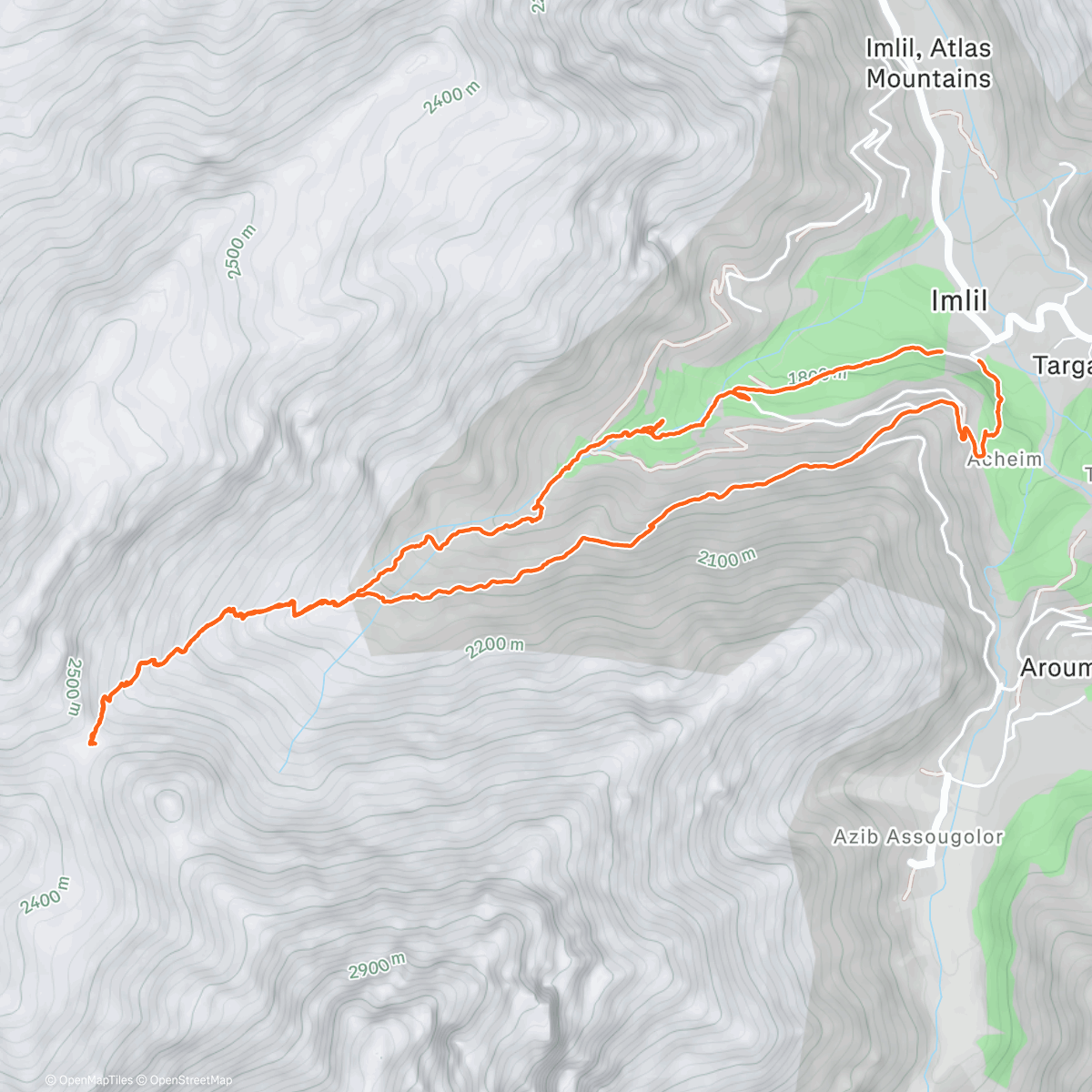 Map of the activity, Randonnée matinale