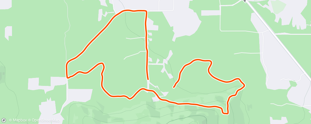 Map of the activity, Afternoon Run