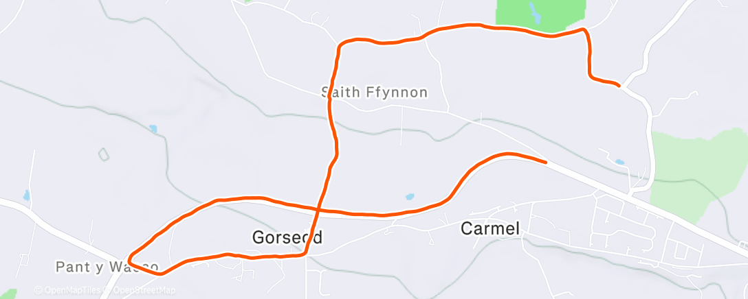 Map of the activity, Outdoor run