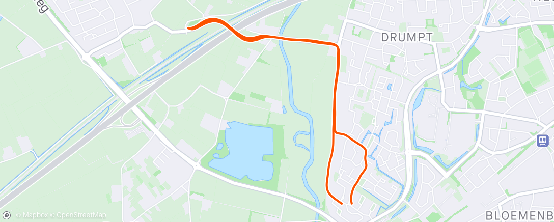 Map of the activity, Morning Run Tiel - W2 Wed Hills - P