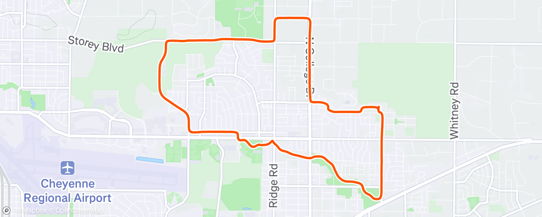 Map of the activity, Morning Run
