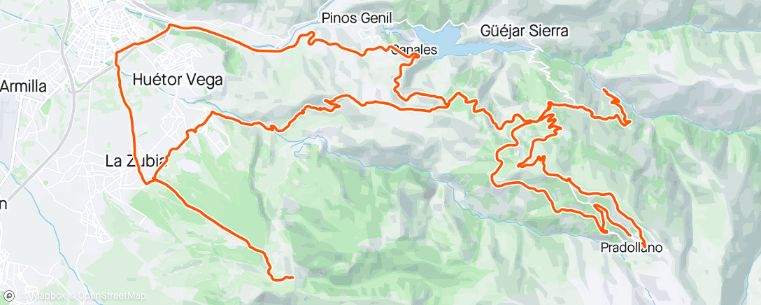 Map of the activity, Gran Fondo interference