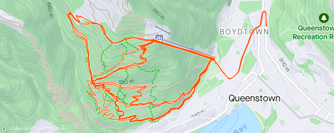 Map of the activity, Bike.