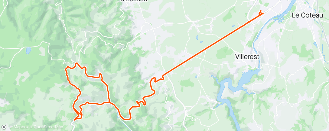 Map of the activity, Roanne - le Col du bouchet - Bancillon- la Mataude - Le col du Bouchet - Roanne
