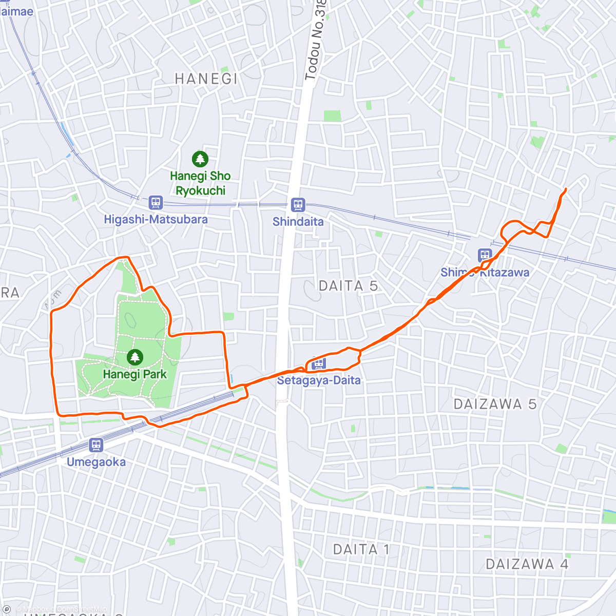 Map of the activity, Tokyo