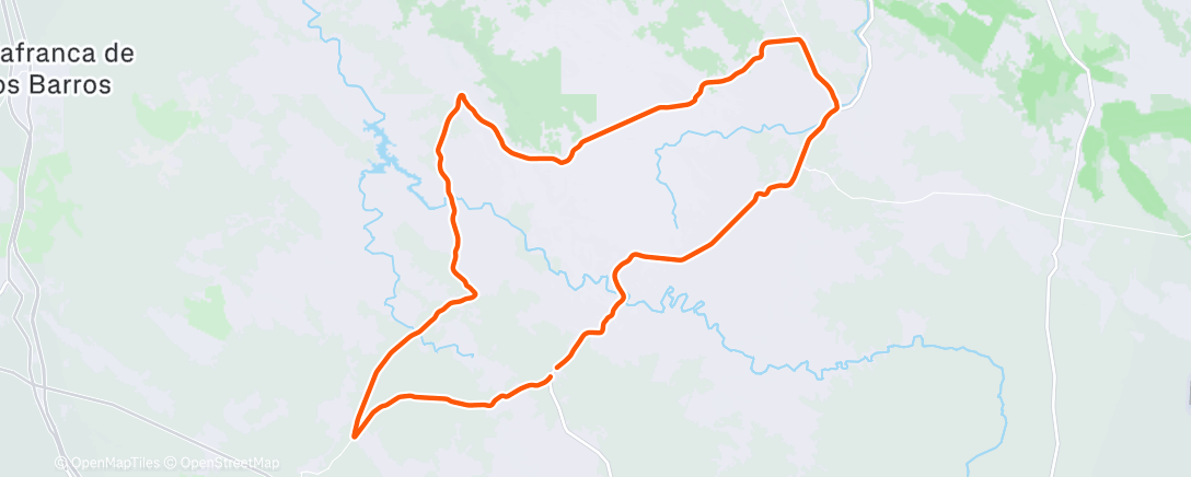 Map of the activity, Lunch Ride