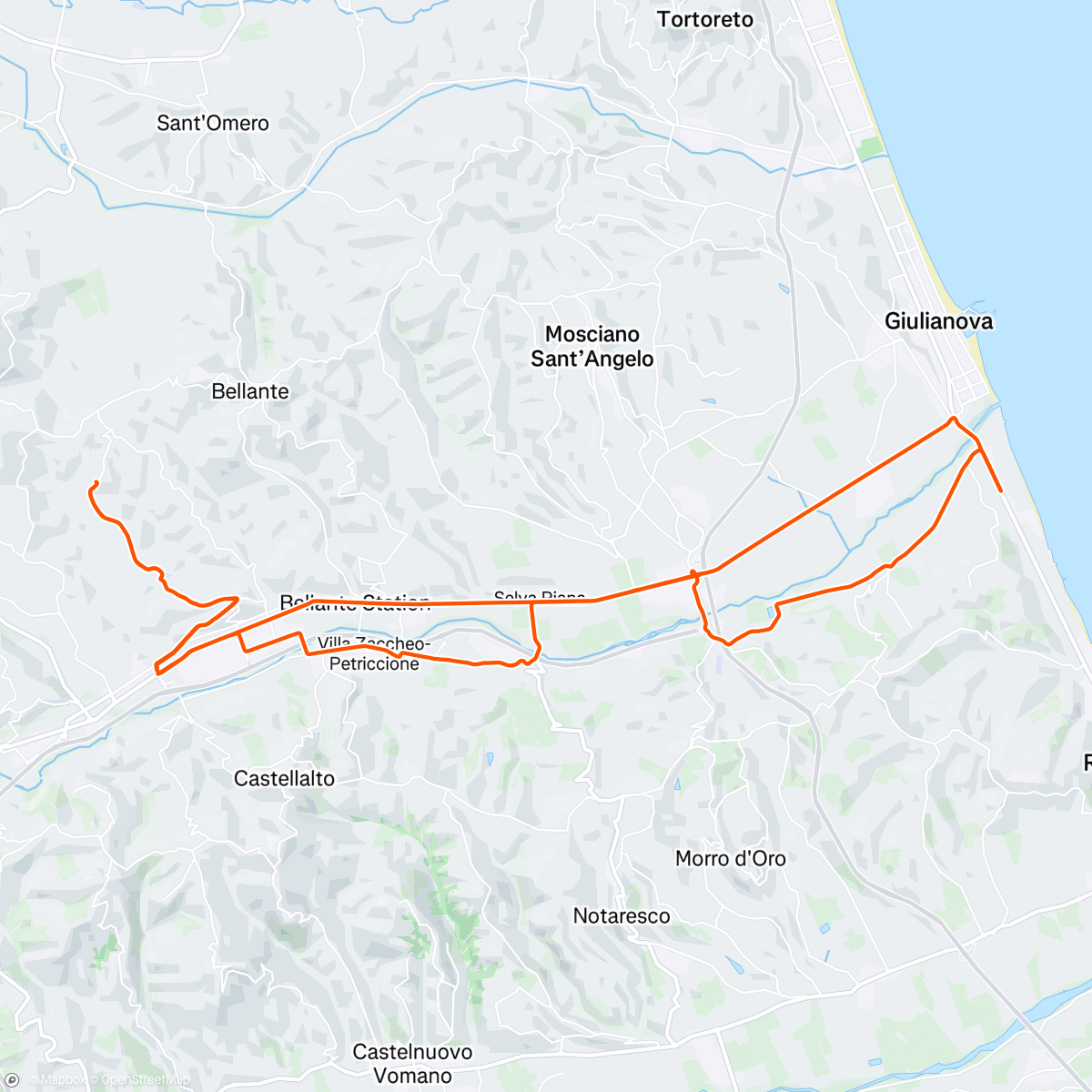 「Pedalata dell'ora di pranzo」活動的地圖