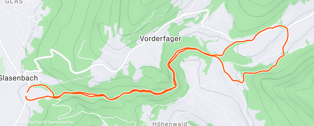 Map of the activity, Morning Trail Run