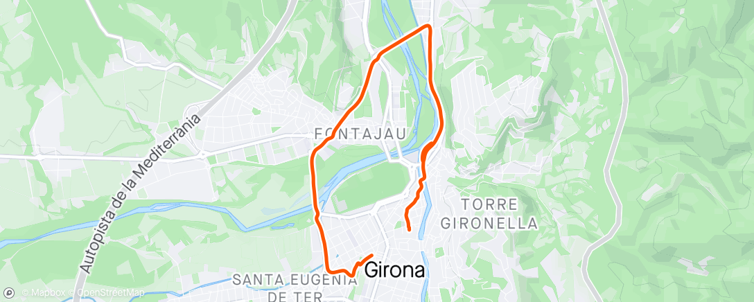 Map of the activity, Morning Run