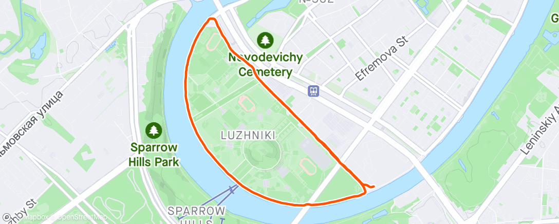 Map of the activity, Morning Run