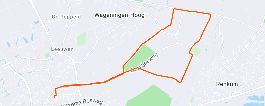 Map of the activity, Ochtendloop