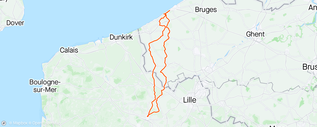Map of the activity, BRM 200 Middelkerke