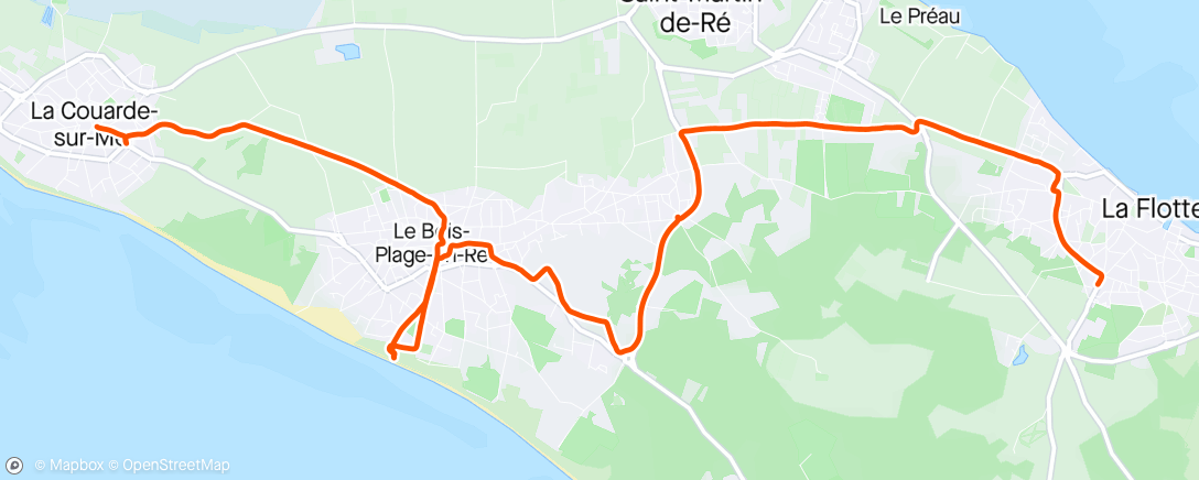 Map of the activity, Ile de Ré 2/2