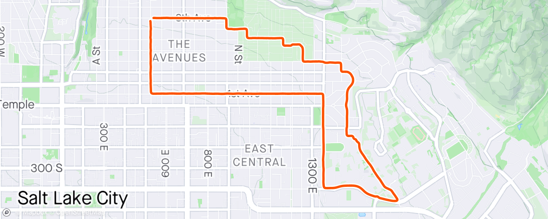 Map of the activity, My road riding career is toast without City Creek