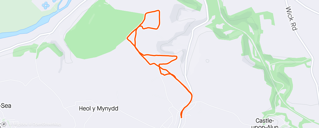Map of the activity, Couple of miles before work