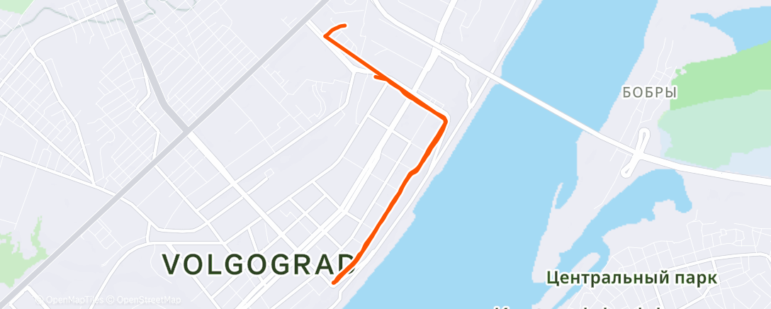 Map of the activity, Morning Run