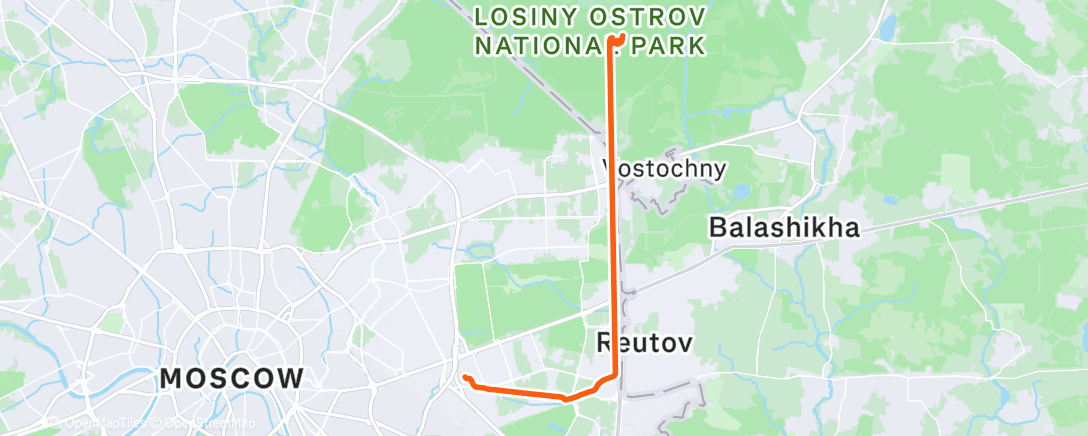 Карта физической активности (Утренний велозаезд)