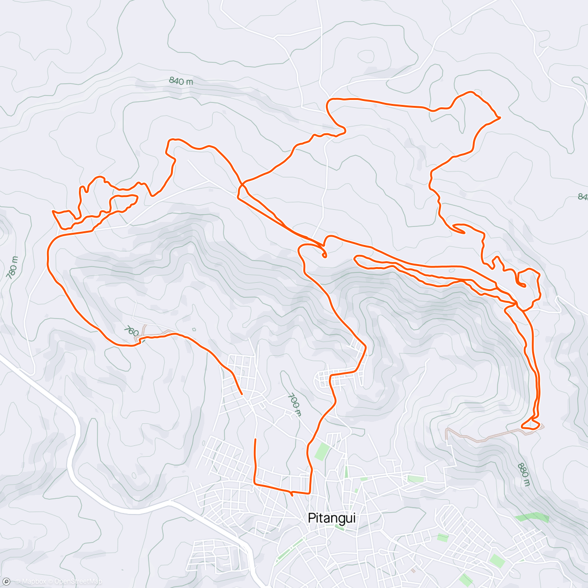 Karte der Aktivität „Pedalada em mountain bike elétrica ao entardecer”