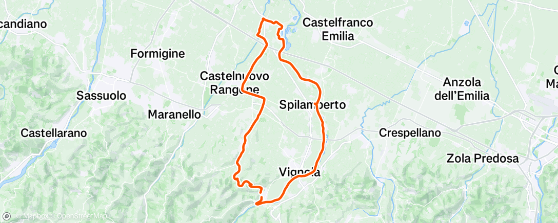 Map of the activity, Giro pomeridiano