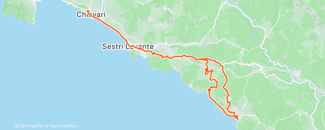 Map of the activity, Pedalata mattutina