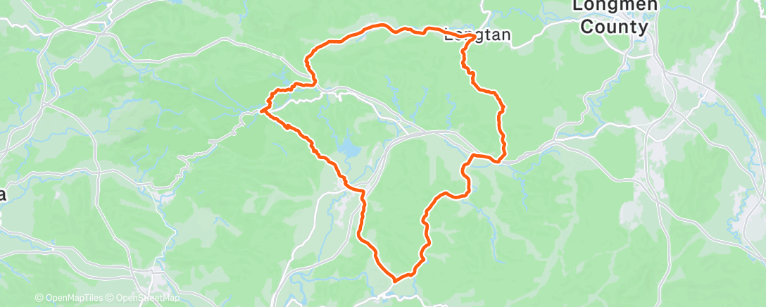 Карта физической активности (南昆山风景不错就是弯有点多)