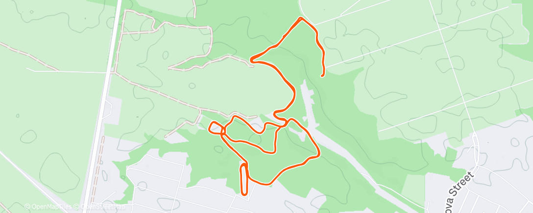 Map of the activity, Классические лыжи (после полудня)