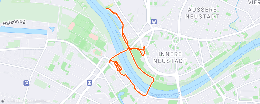 Map of the activity, Lauf in Dresden