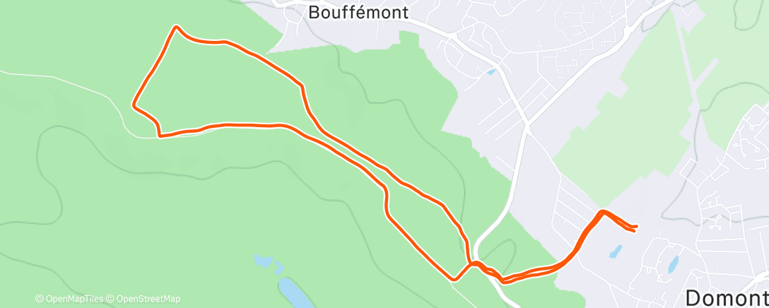 Map of the activity, Lunch Trail Run