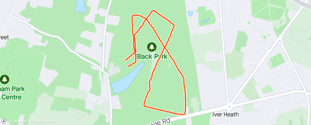 Map of the activity, Black Park parkrun